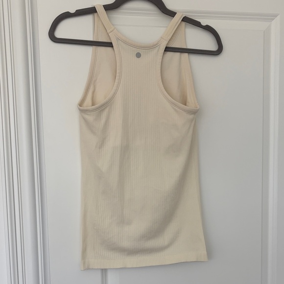 Zella Beige Ribbed Tank Top - Picture 3 of 4